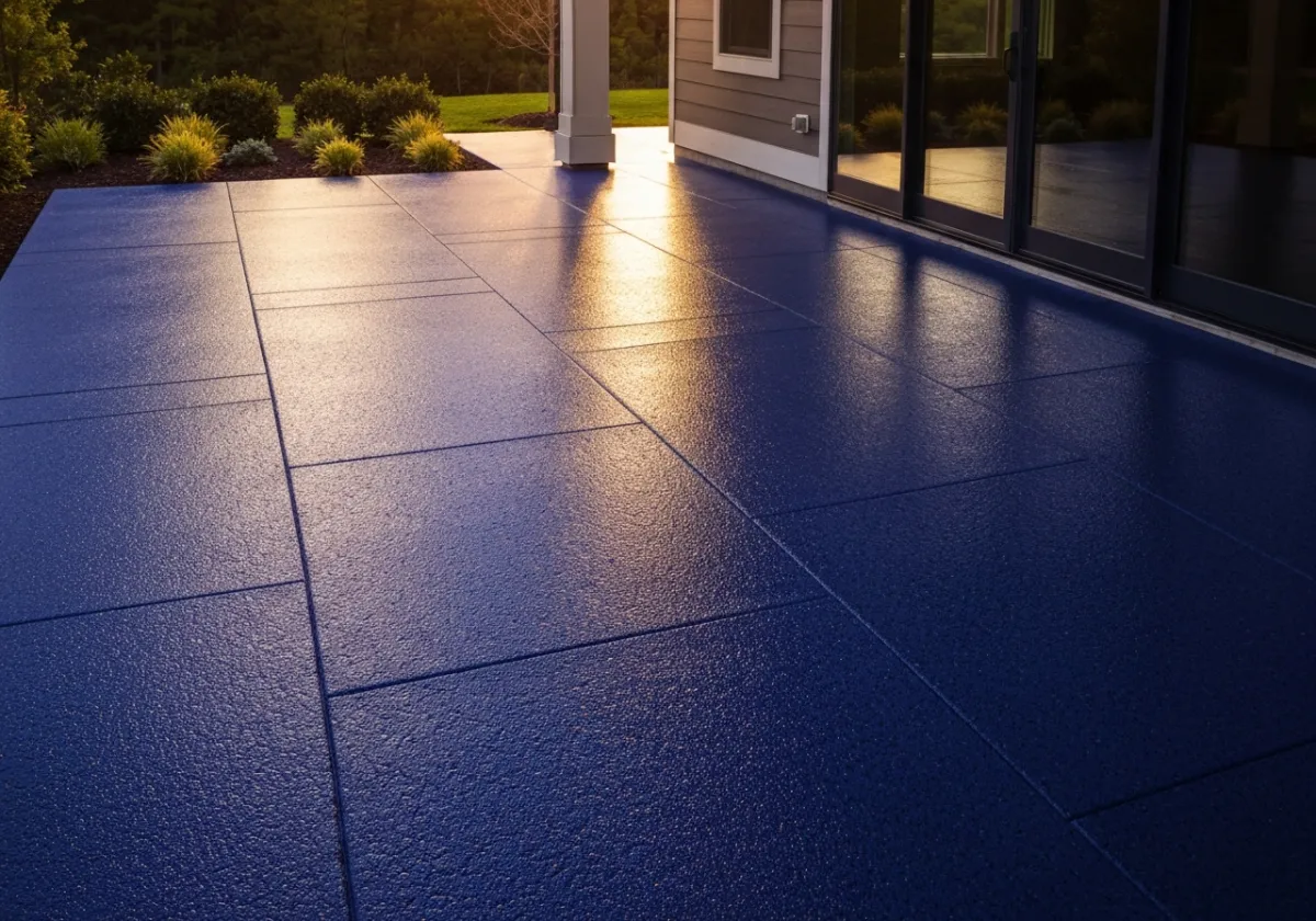 Outdoor patio with premium coating