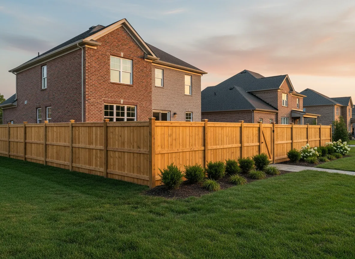 Professional fence installation at a Louisville KY home