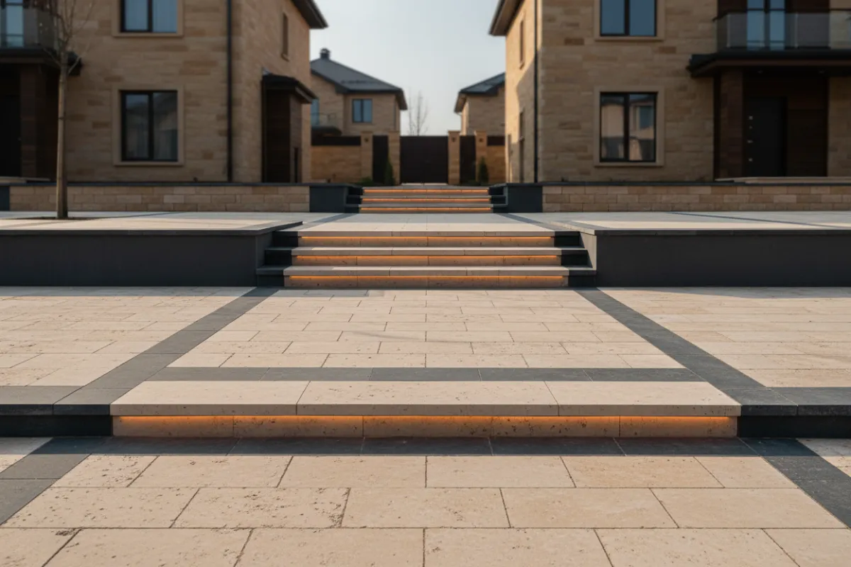 Limestone Walkway & Steps in St. Matthews