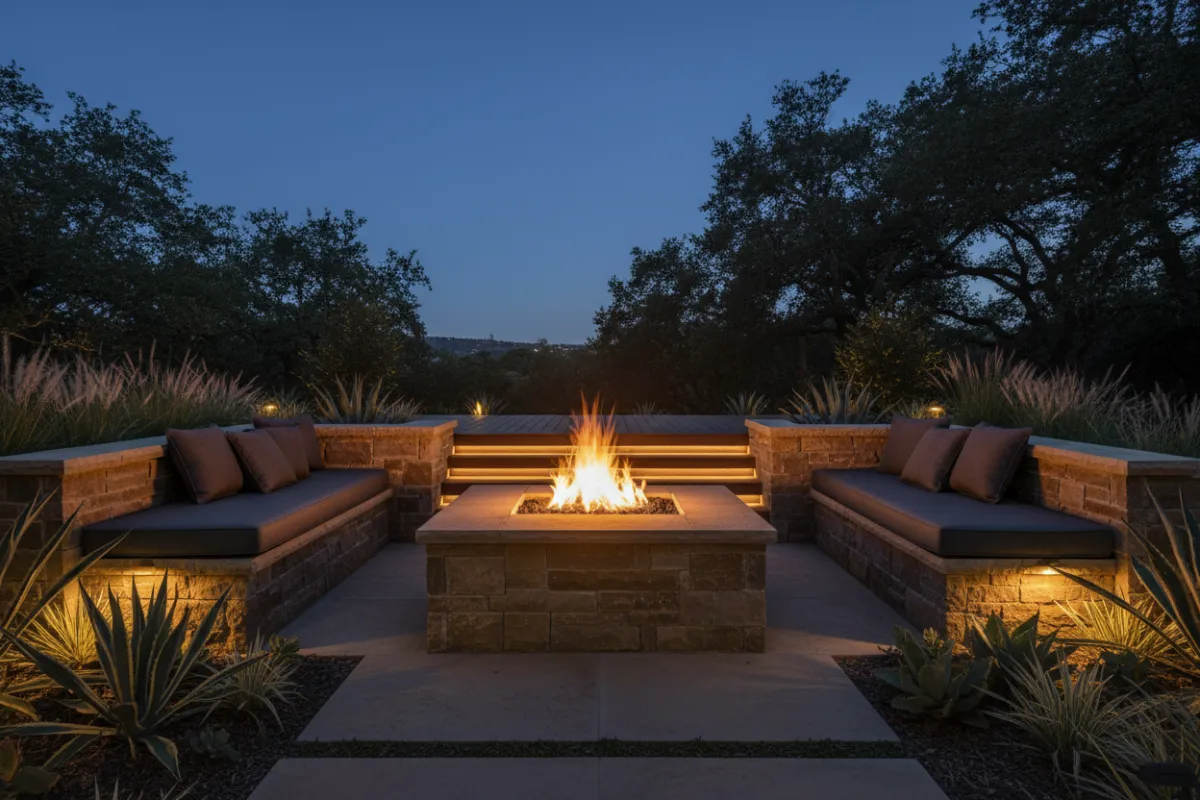 Natural Stone Fire Feature in Prospect