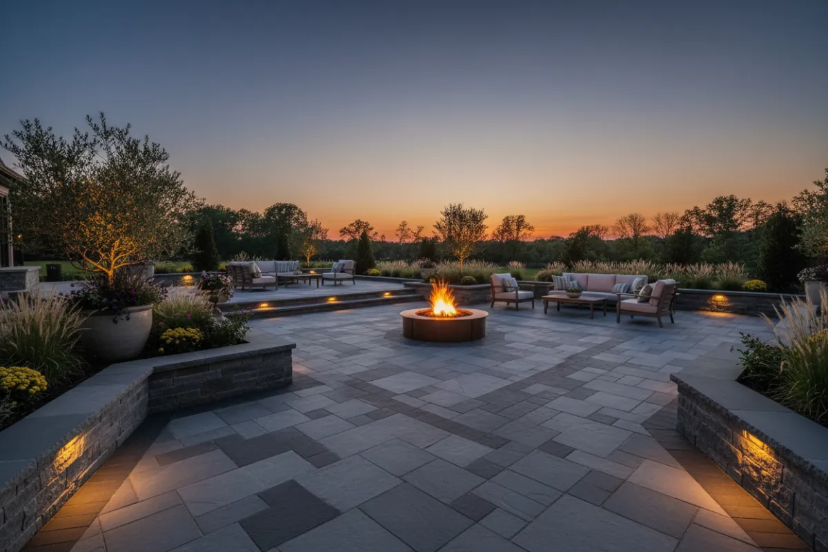 Expansive Paver Patio Oasis in Oldham County