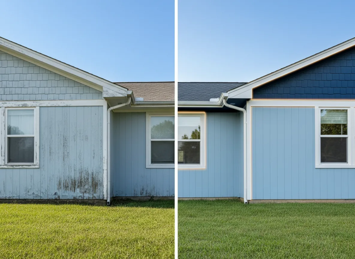 Before/After Trim and siding — Middletown, KY