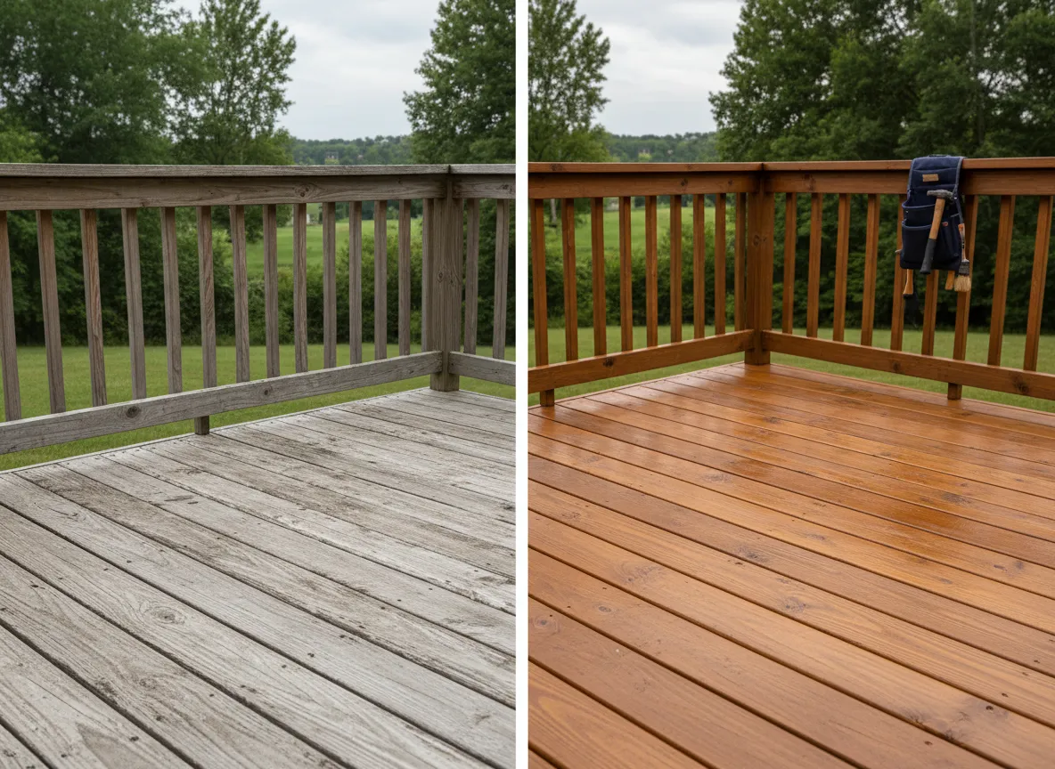 Before/After Deck restoration — Prospect, KY