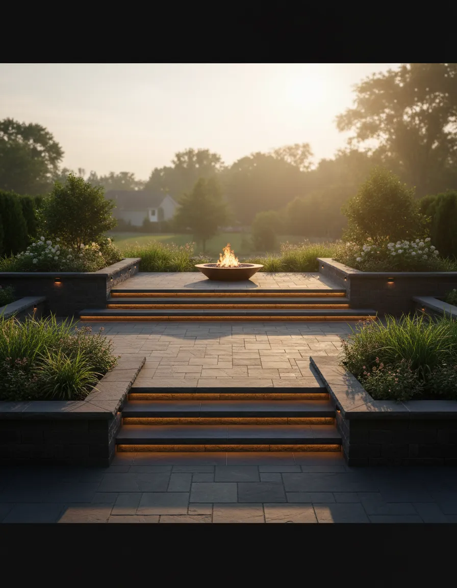 A high-end paver patio built in Hurstbourne KY