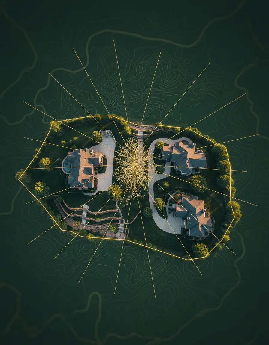 Aerial view of a landscape project reflecting regional roots and national expansion