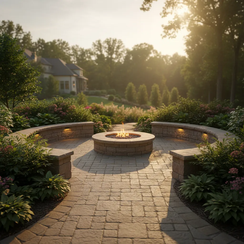 High-end patio and hardscaping project completed by TQD Landscaping Legends