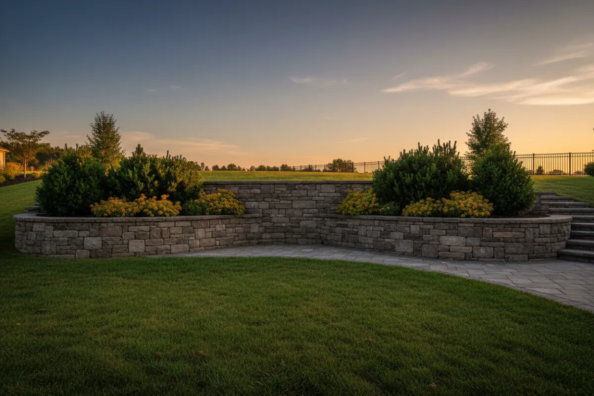 Retaining Walls built by TQD Landscaping Legends