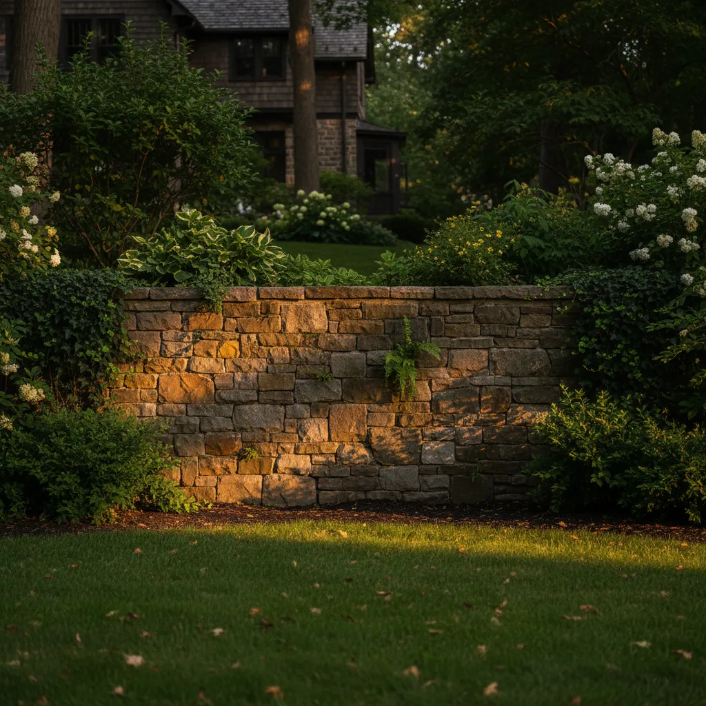 Retaining wall repair for an established historic property in Middletown