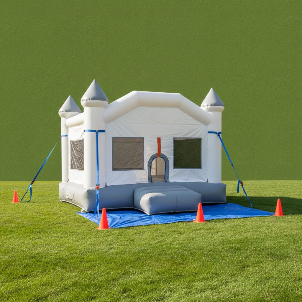Safe and secure bounce house setup