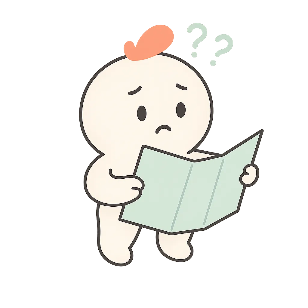 Quirky playful mascot illustration guiding visitors back to the home care site