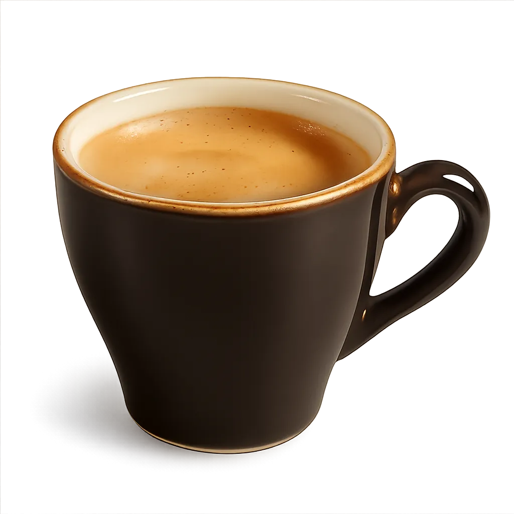 Elegant porcelain espresso cup with rich crema