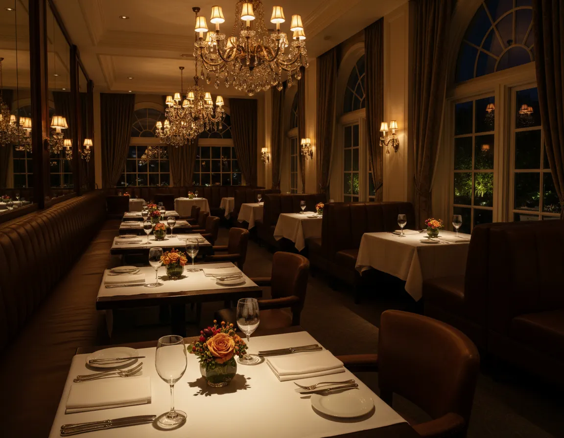 Fine dining restaurant interior