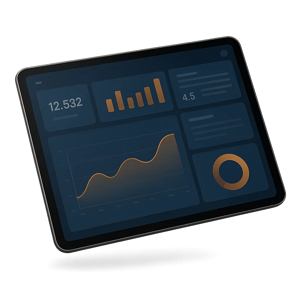 Floating tablet dashboard for review compliance