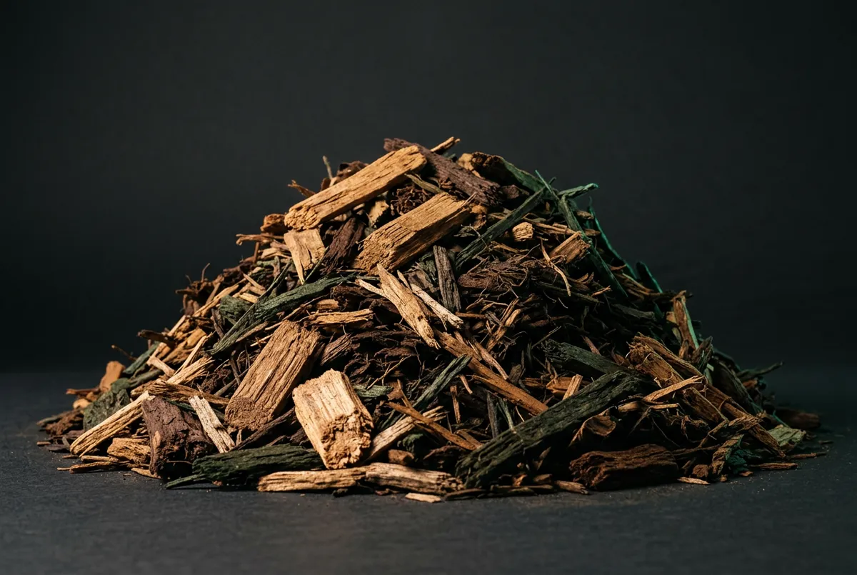 Premium hardwood mulch for landscape beds, weed control, and moisture retention