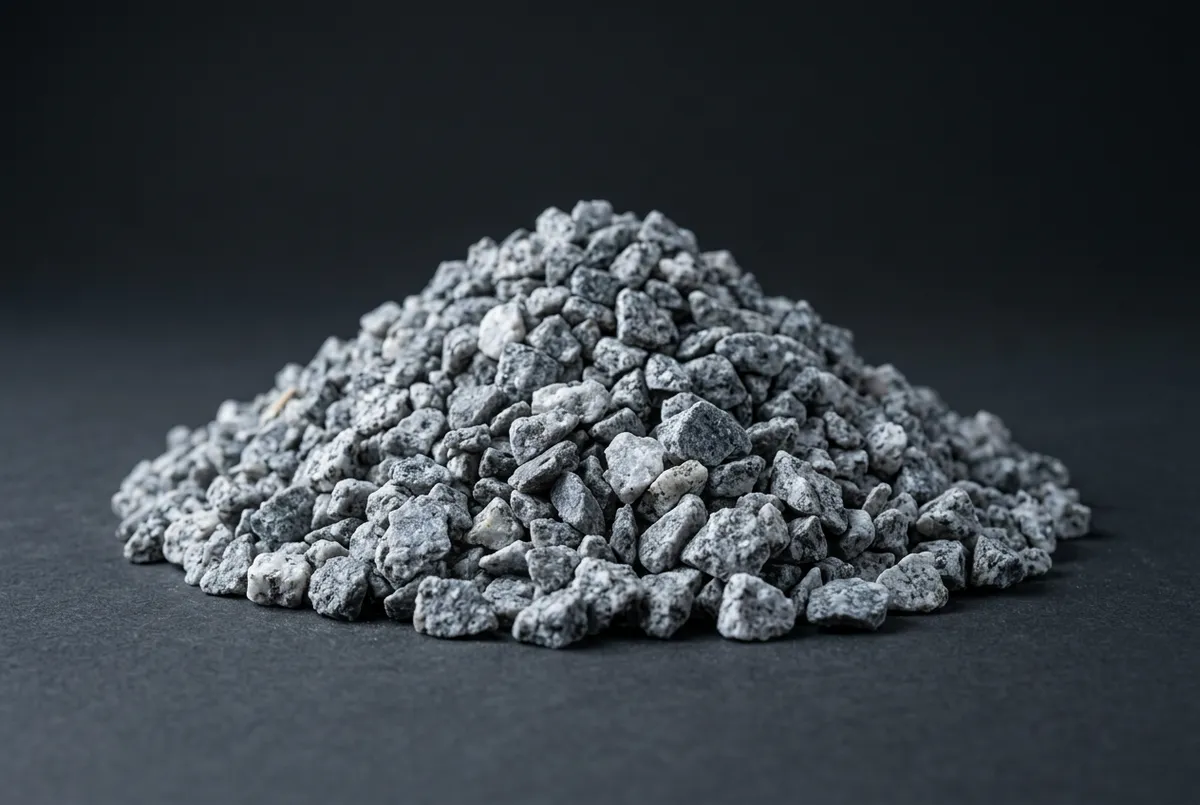 Premium crushed granite decorative rock — landscape supply product photo for landscape beds and outdoor features (bulk pickup/delivery).