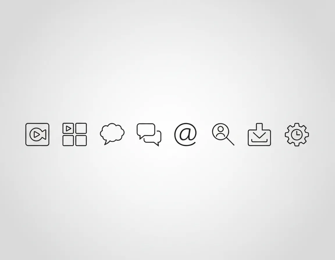 Monochrome icons for communication platforms