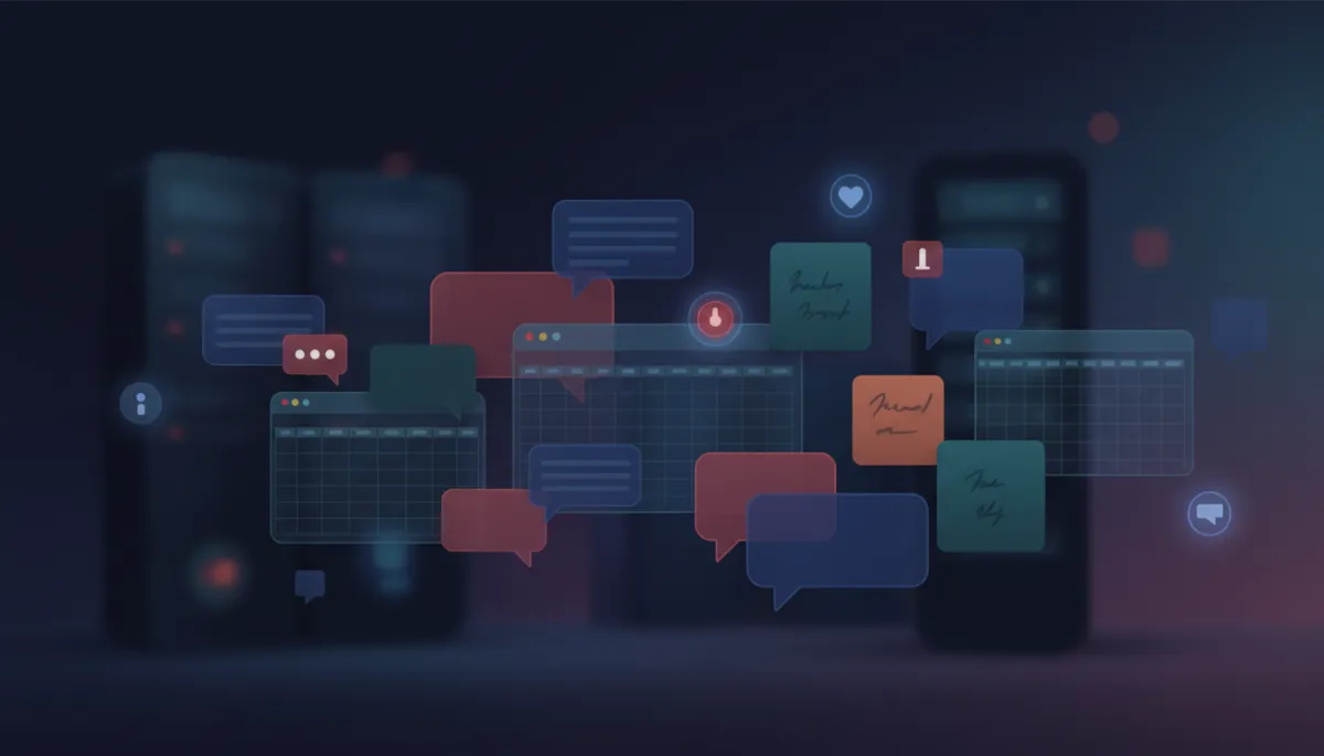 Visual de caos y desorganización en mensajes y prospectos