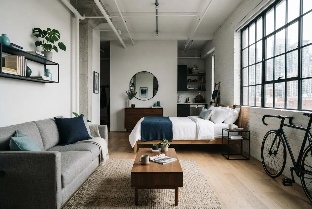 Diseño contemporáneo y privado de Apartaestudios Luna en Colonia Gremial