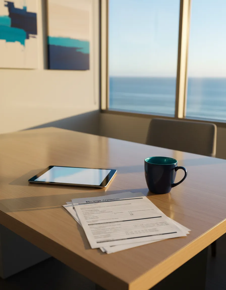Eric Mitchell consulting one-on-one with an Oceanside homebuyer