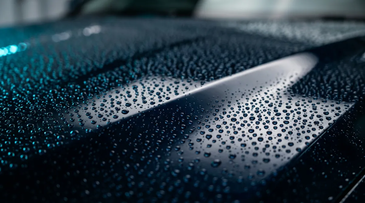 Nanotech ceramic molecular shield curing with deep gloss reflections