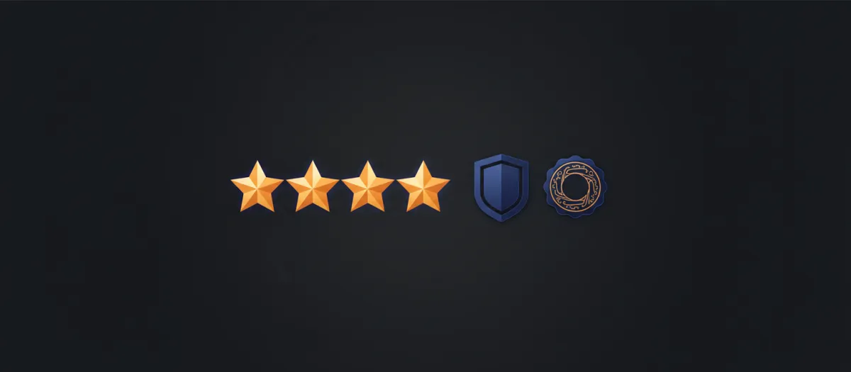 Trust signals and 5 star ratings