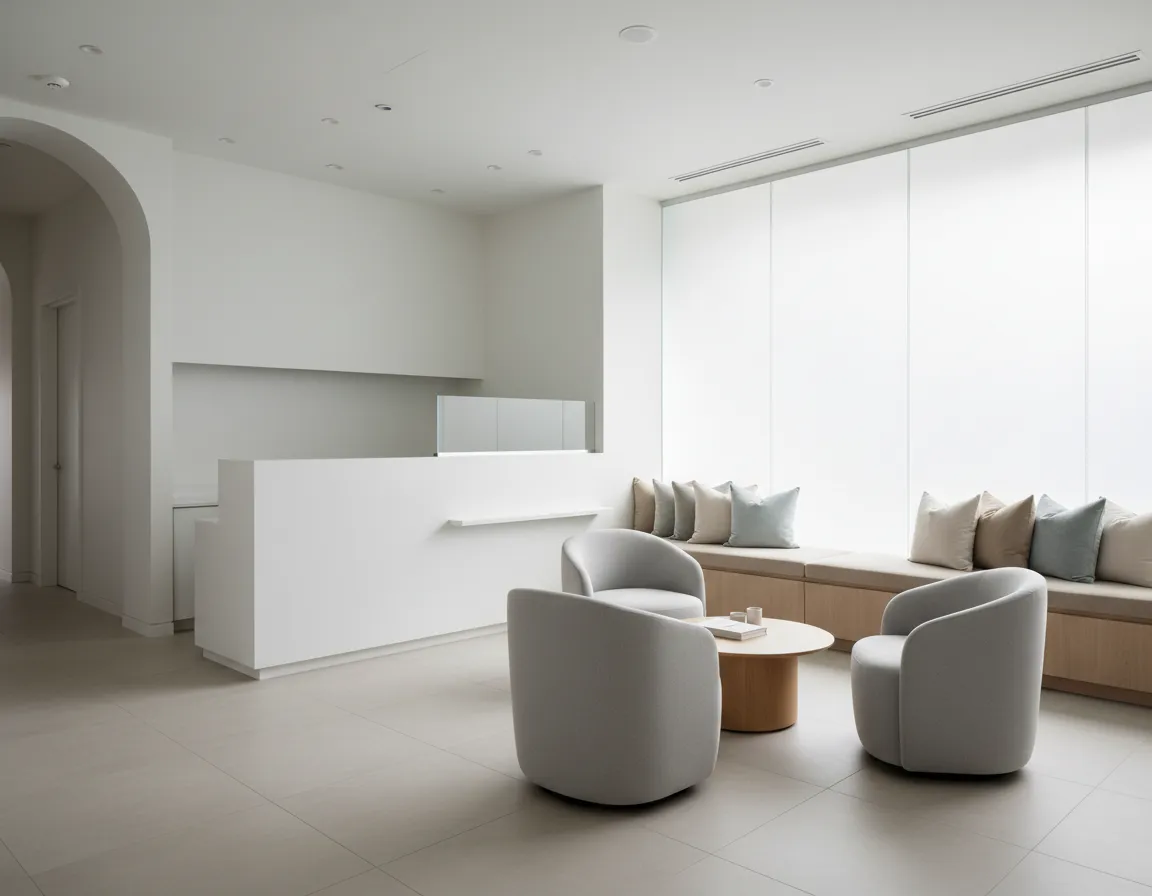Modern medical office reception area