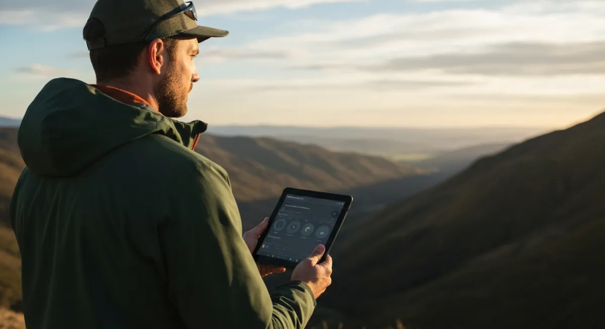 A business owner outdoors, emphasizing operational freedom while the AI employee handles the business.