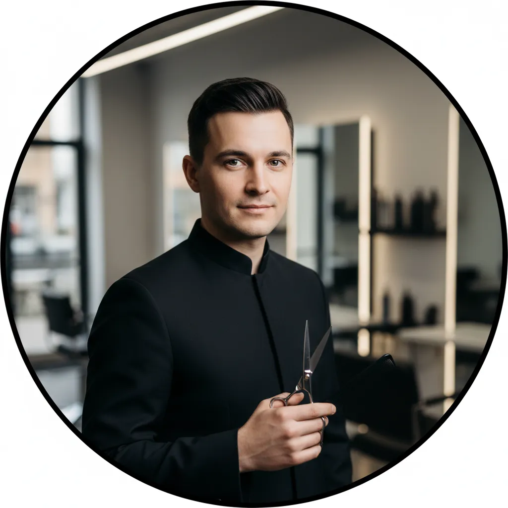 Precision cutter at LuxeGlow Salon