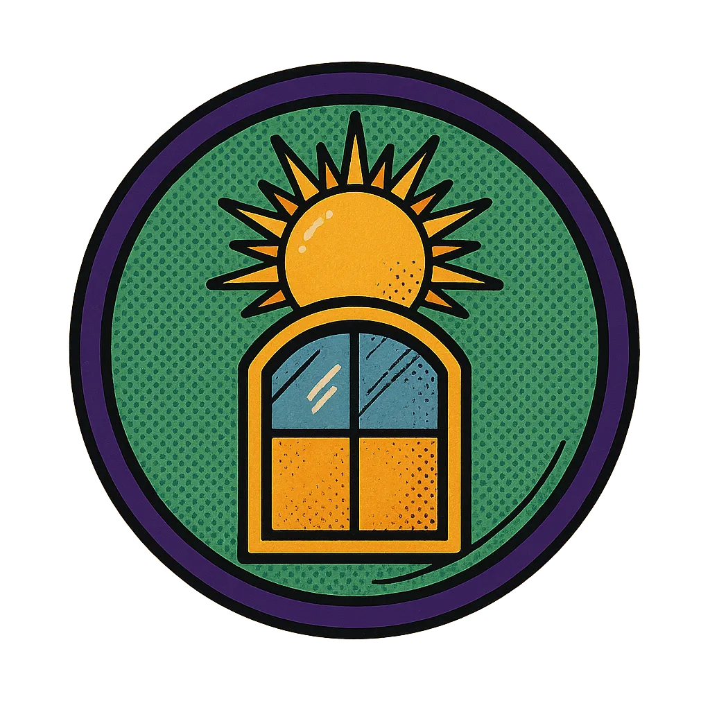 Halftone Trust Badge indicating Small Town Quality