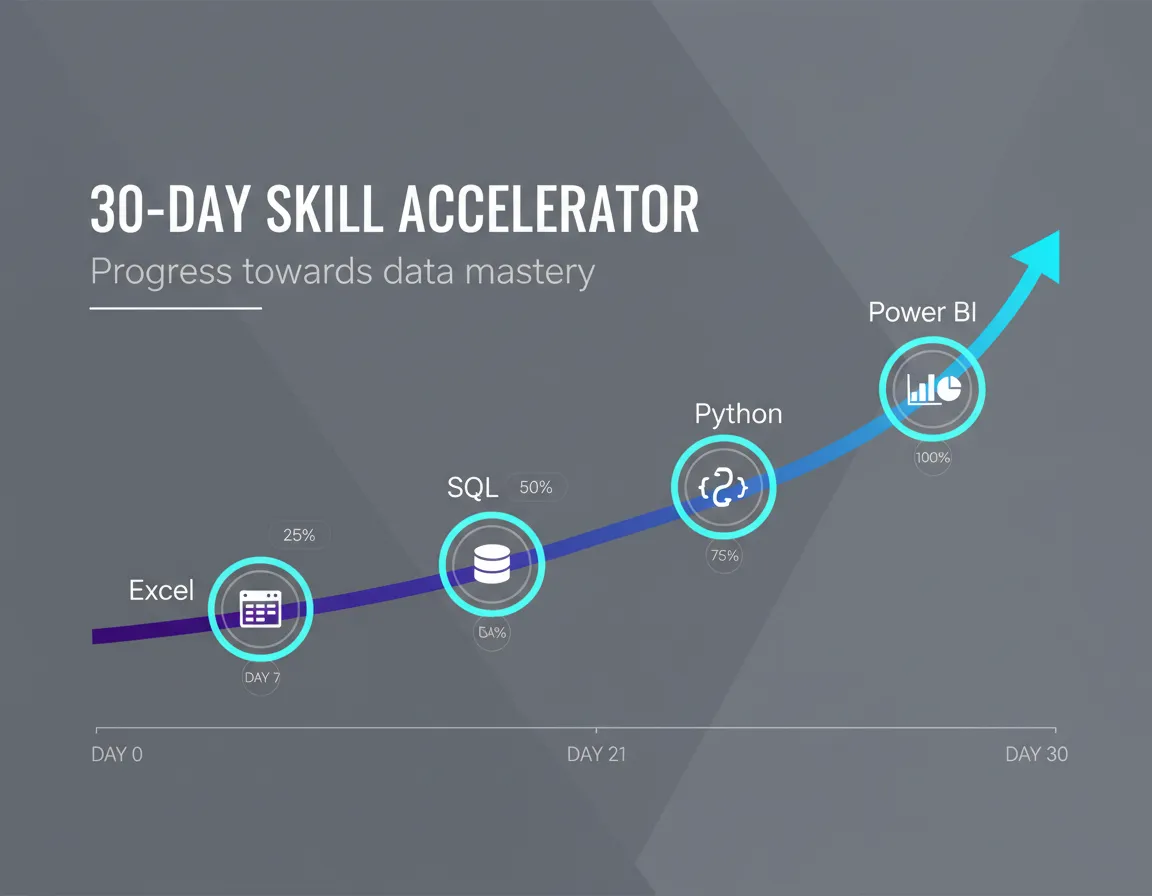 Skill growth over 30 days infographic