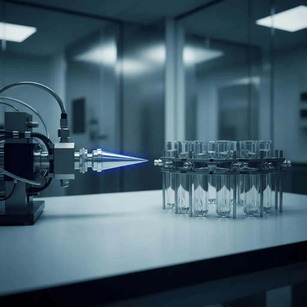 Analytical equipment verifying compound purity