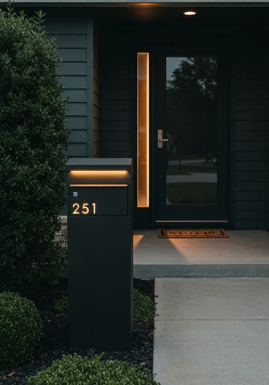 Pristine mailbox and entryway showcasing premium exterior cleaning