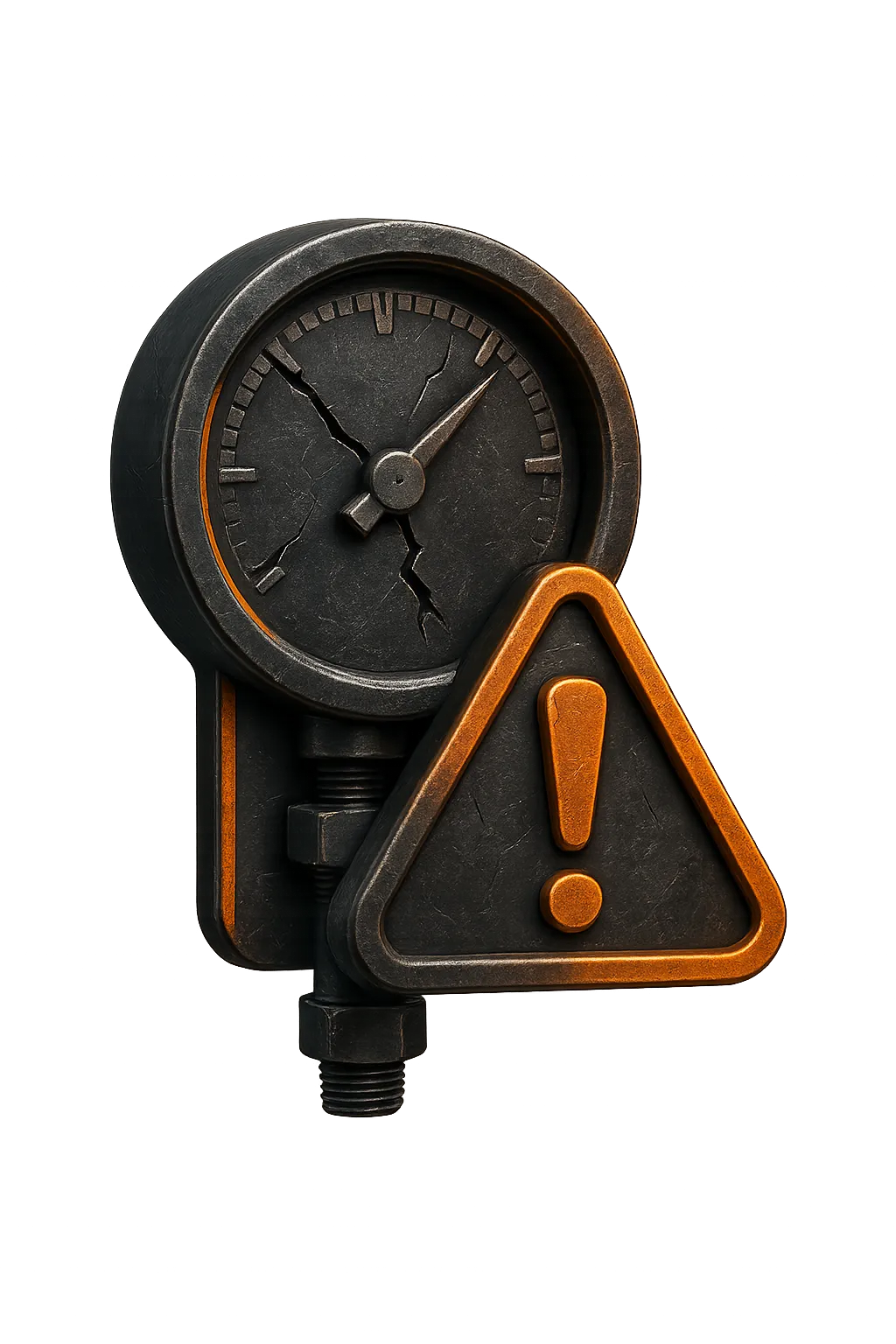 Cautionary industrial symbol indicating potential business errors