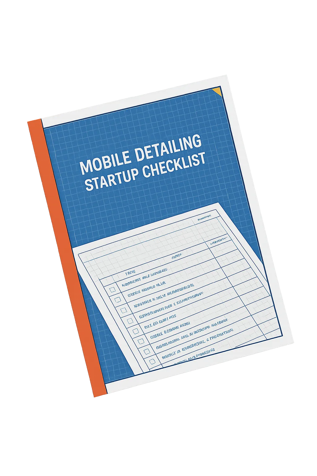 Mobile Detailing Startup Checklist PDF Mockup