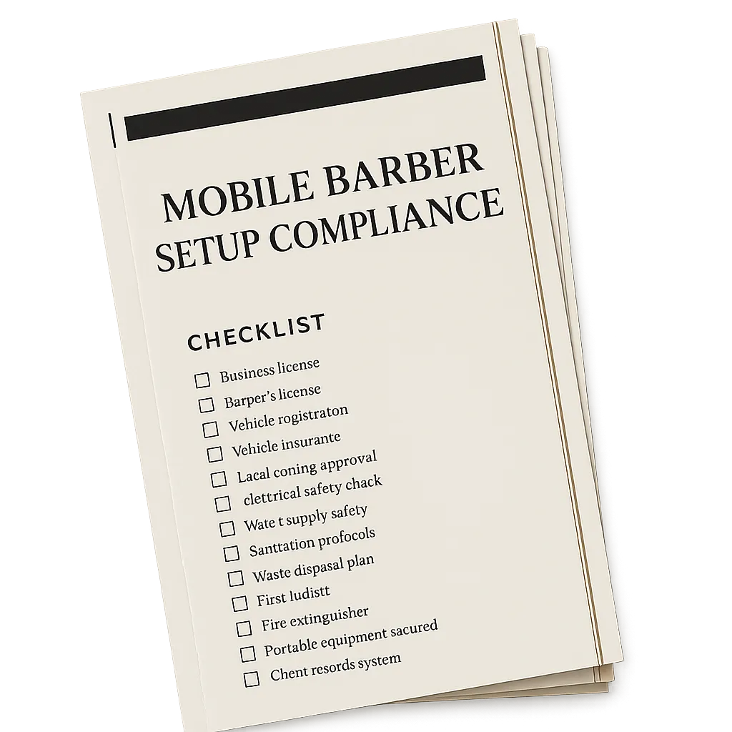 Mobile Barber Setup Compliance Document
