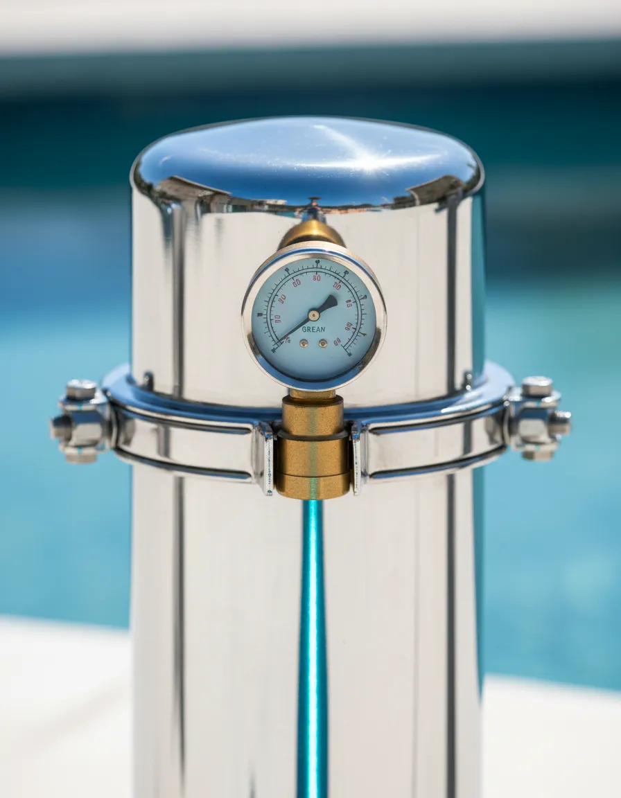 Clean pool filter housing