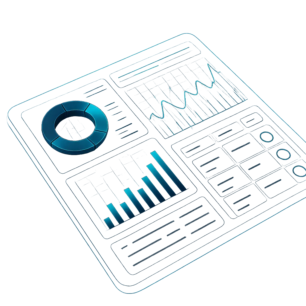 XGuard high-contrast tech CRM dashboard visual with electric blue glow automation pipelines