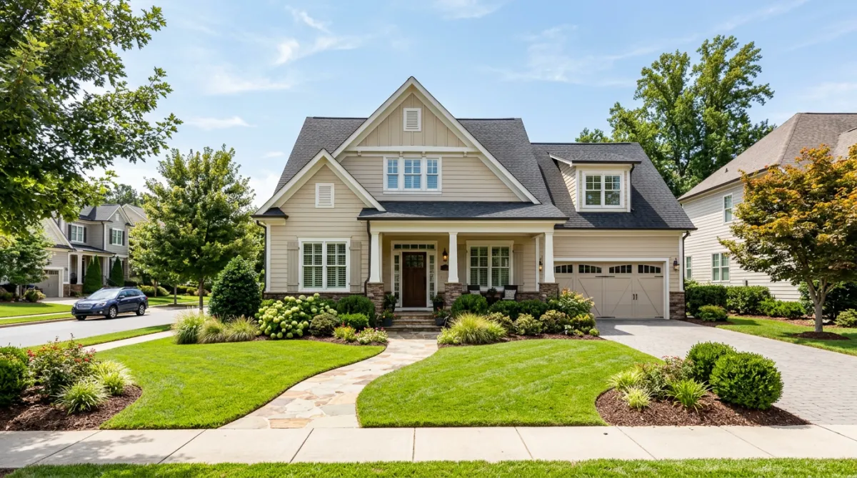 Attractive single-family rental property exterior