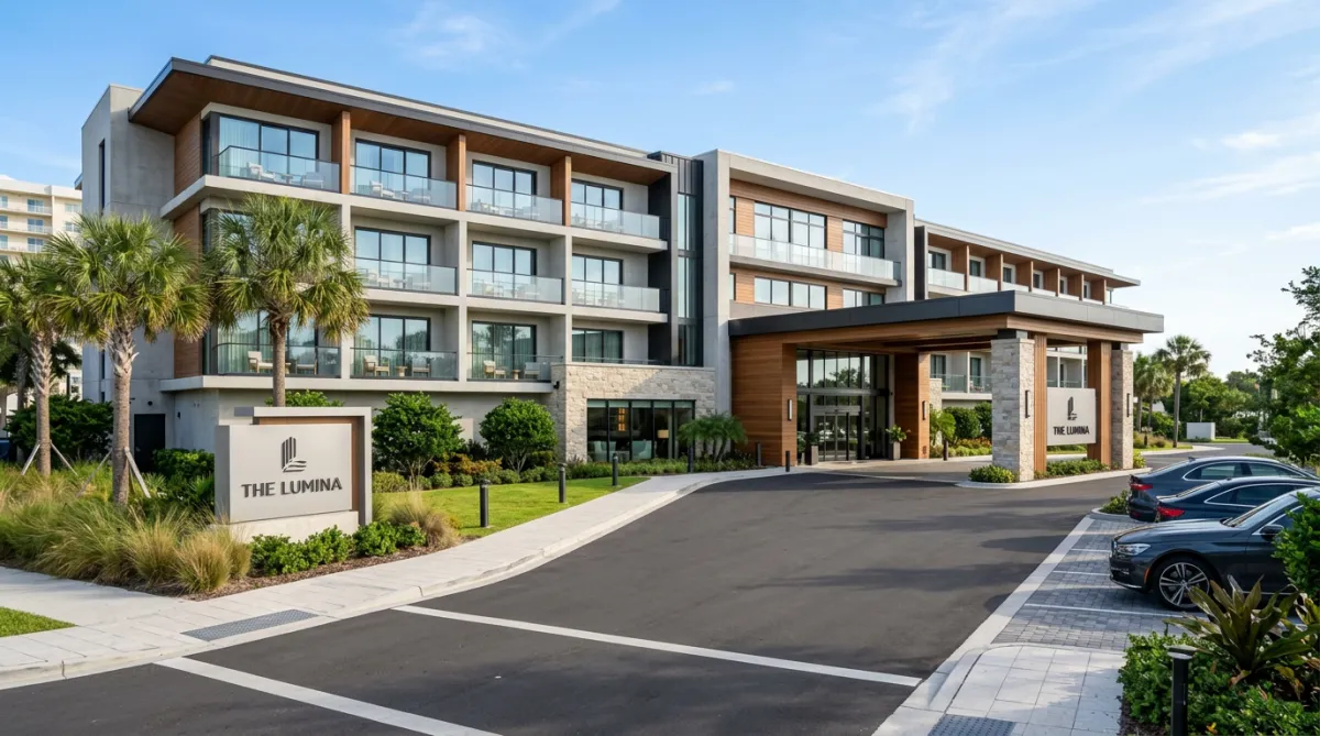Professional hotel or motel exterior property