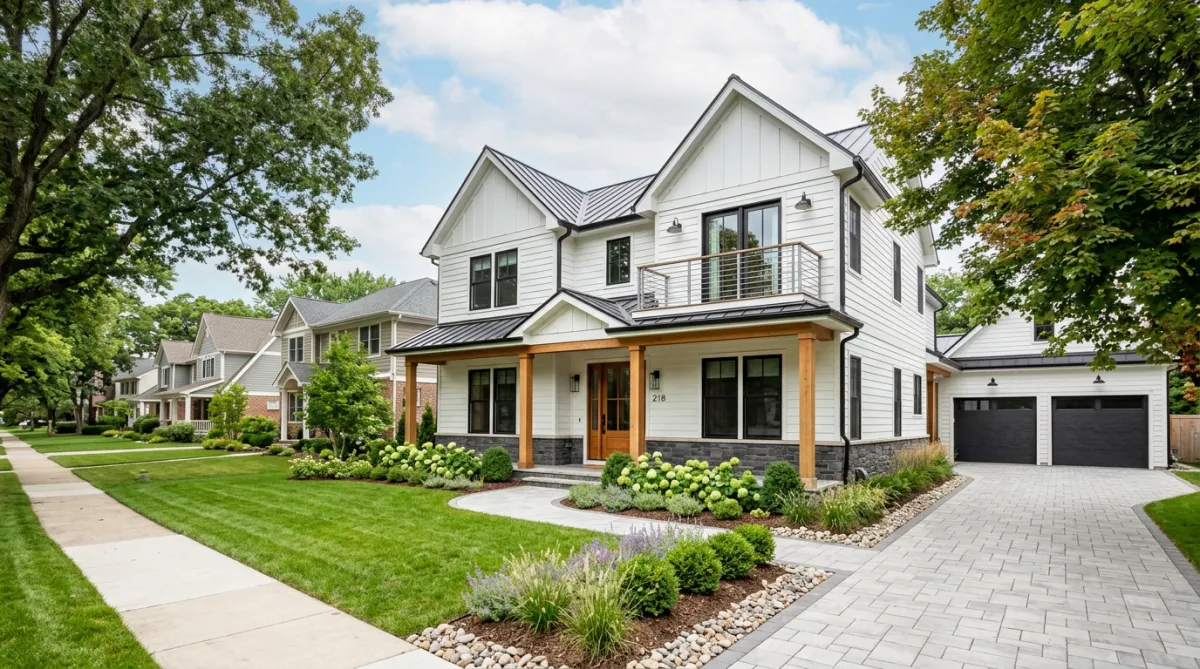 Renovated single-family investment property exterior