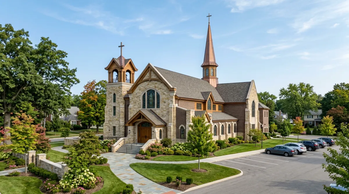 Professional church exterior building