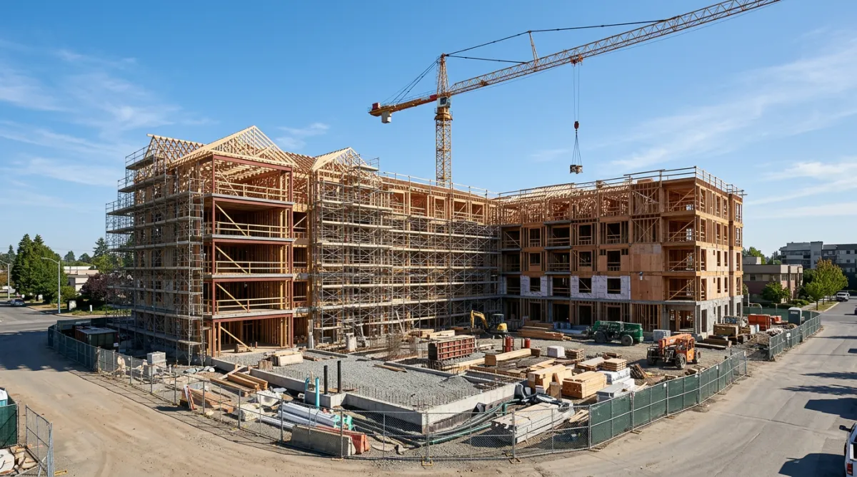 Ground-up construction project under construction