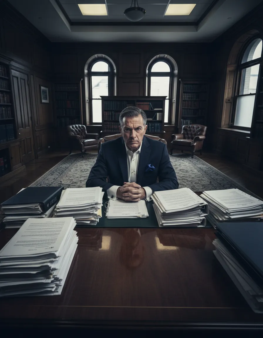 Frustrated individual looking over paperwork