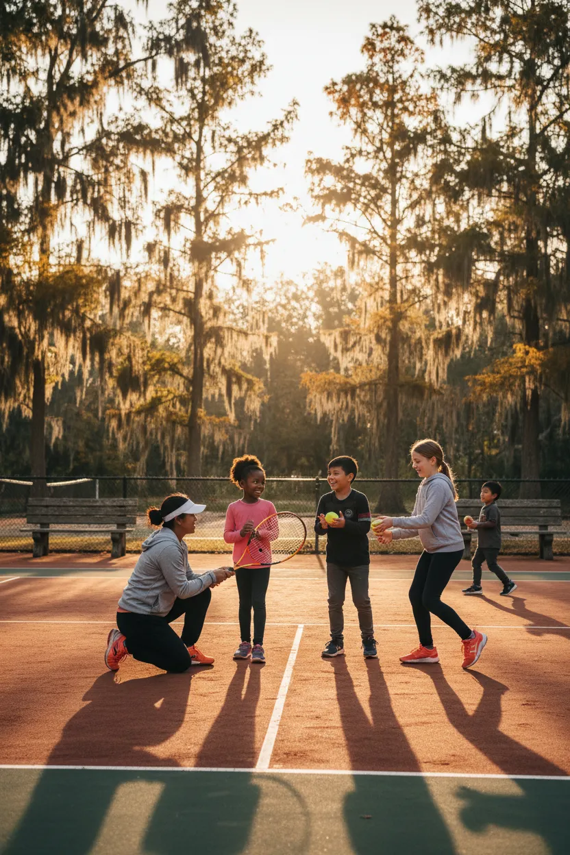 Portrait of a junior tennis player motivating newcomers to take up tennis