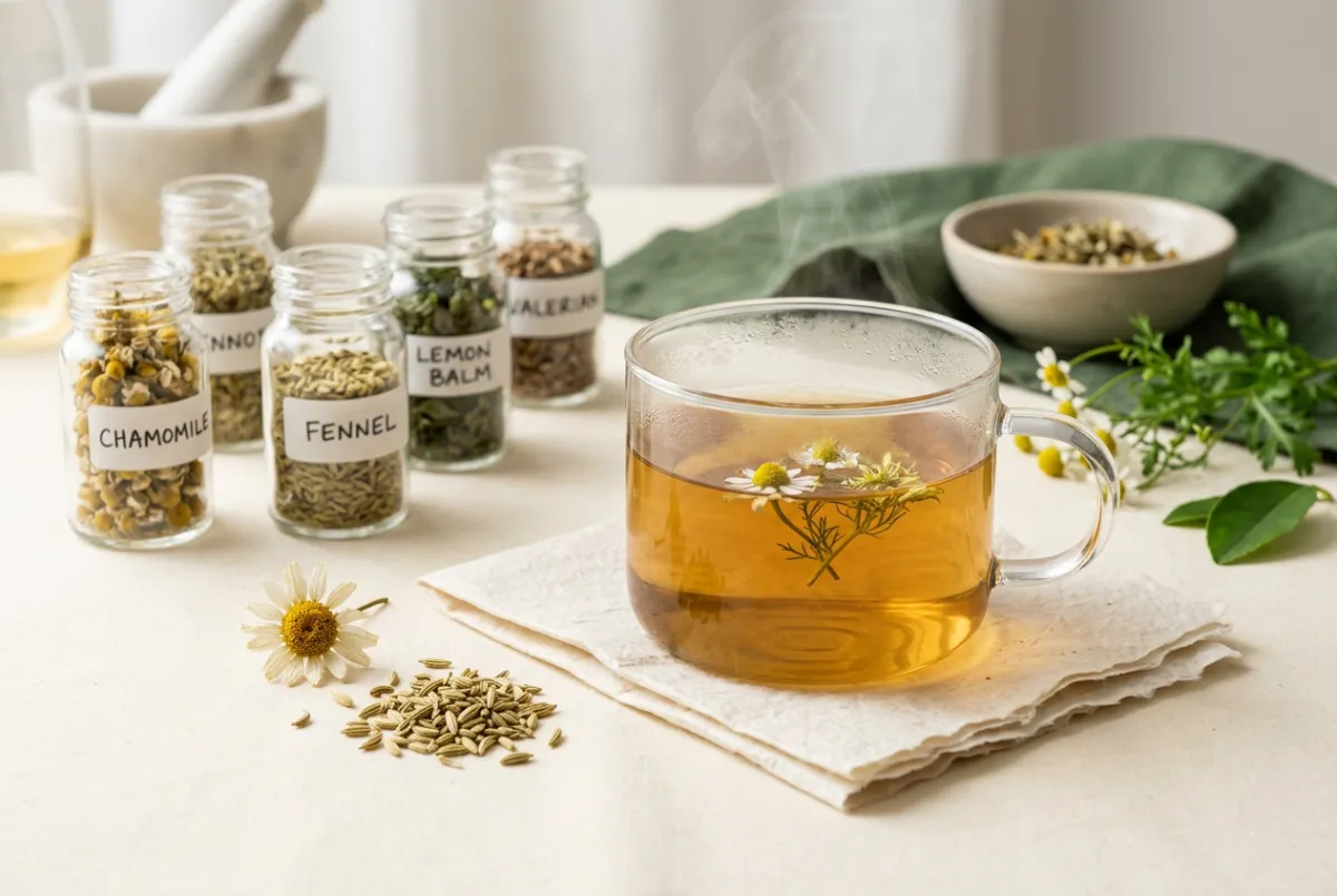 Plantes médicinales et infusion pour l'équilibre digestif