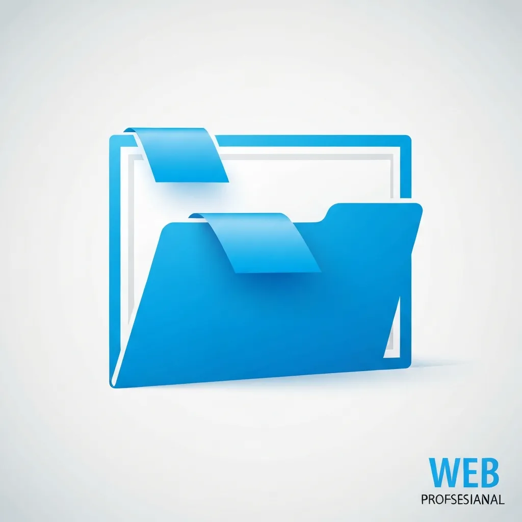 Folder or clipboard icon with a blue ribbon or tab on top.