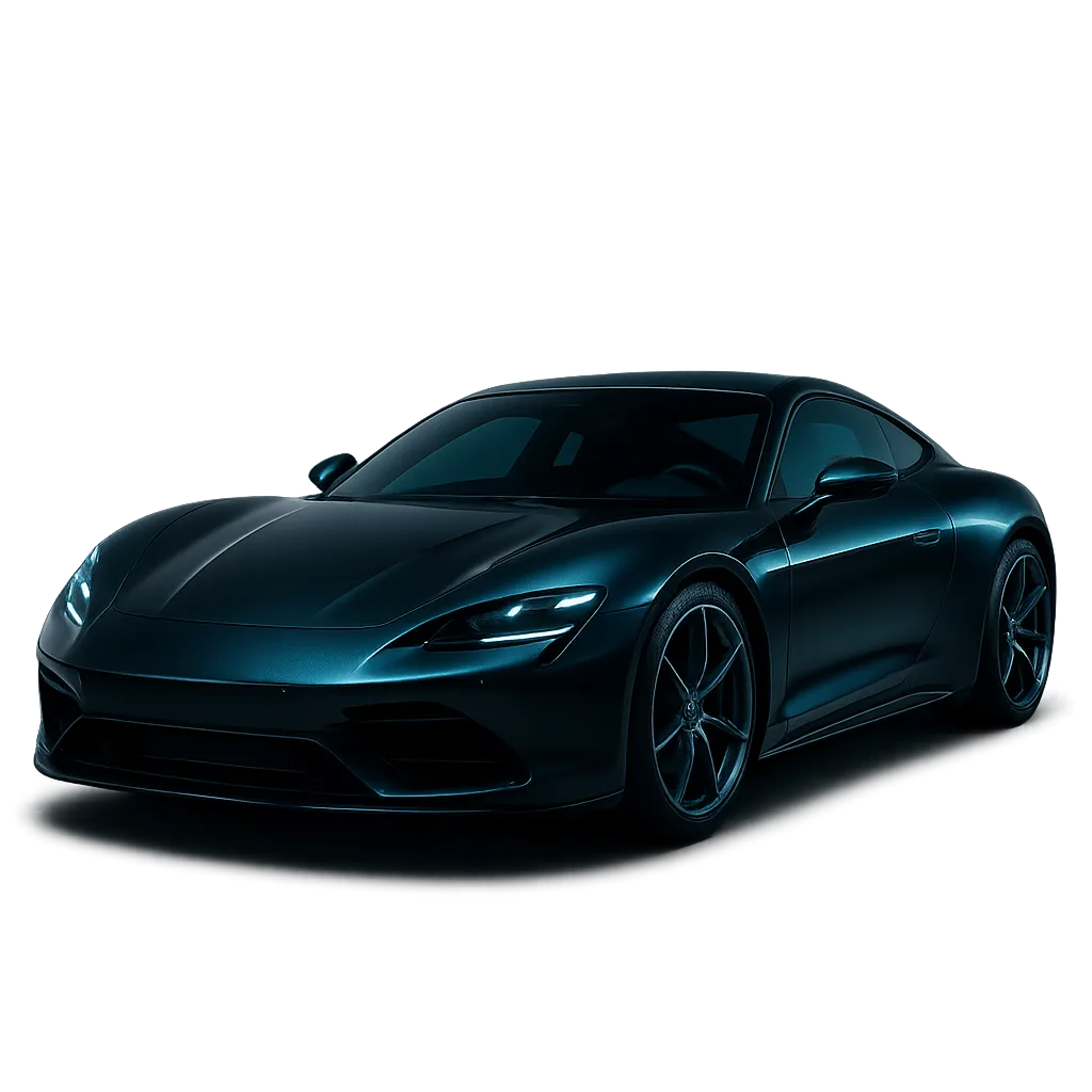 Sleek sports coupe with dark ceramic window tinting cutout profile