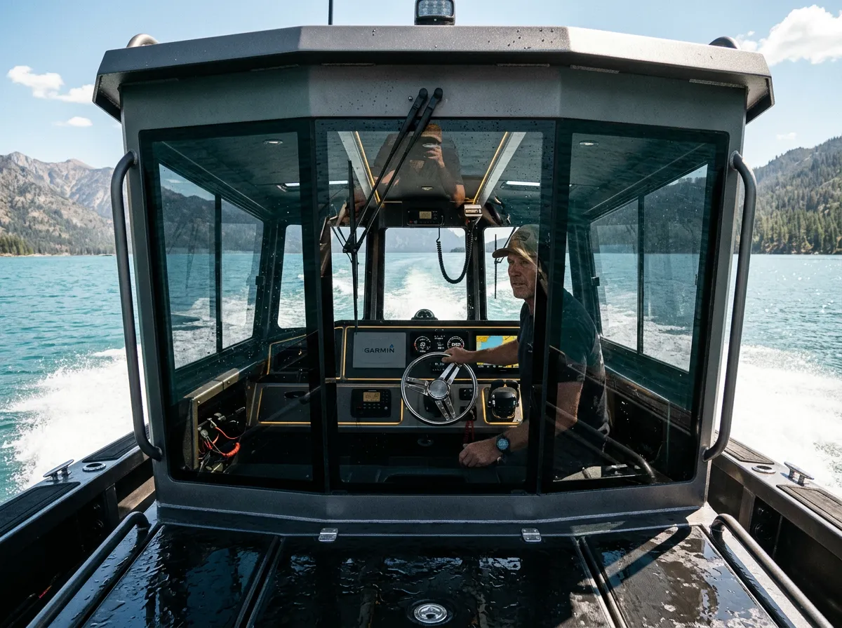 Marine luxury sport yacht glare protection and heavy duty UV glass shield