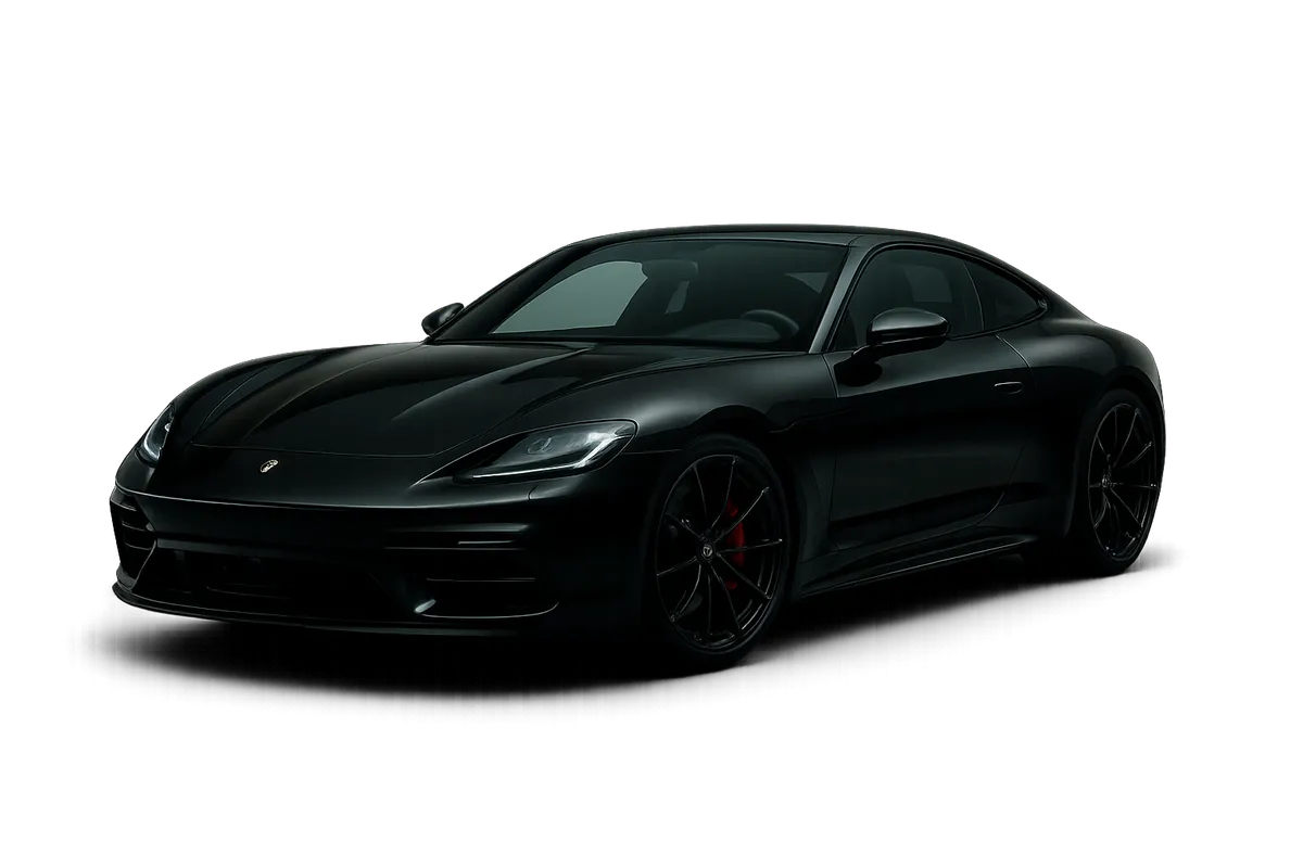 Sleek exotic sports car with precision dark tint in a modern automotive studio
