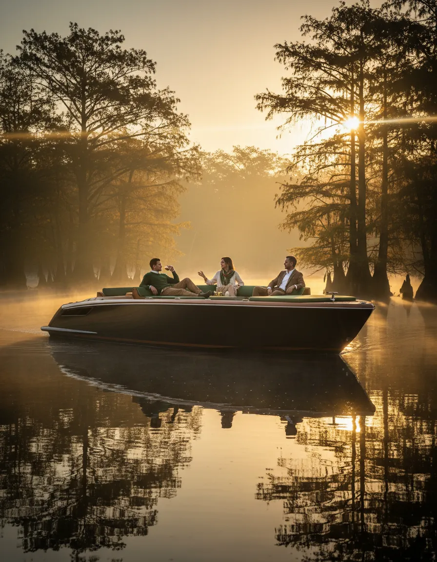 Private boat tour on Reelfoot Lake at sunset